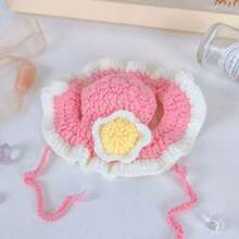 手工针织可爱角色扮演宠物帽子，猫、狗、兔子头饰