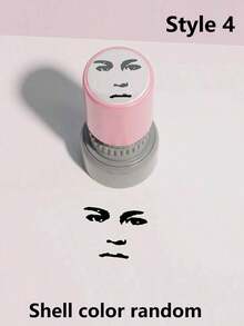 趣味符号印章 - 超级可爱有趣的黑色墨水印章 - 创意浮雕风格符号印章 - 适用于日记、日常办公、标签和标记 - 彩色 - 查看 4