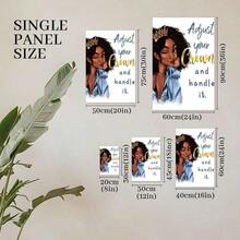 1pc Framed Canvas Wall Art, African American Woman Wall Art - Black Queen- Inspirational Quotes Wall Decor - Motivational Art Print Canvas Poster Painting Winter Home Wall Decor, Ideal Gift For Bedroom Living Room Hallway Dorm, Ready To Hang - trắng - Xem 8