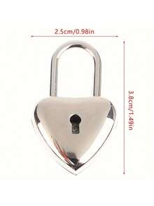 Mini Heart-Shaped Lock Set With Keys, Durable Alloy Material, Metal Lock, Cute Cartoon Design, Suitable For Luggage, Jewelry Box And Notebooks - Multicolor - View 11