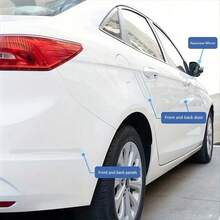 4pcs Invisible Car Door Edge Guards - PVC Bumper Strips For Anti-Scratch Protection, Rearview Mirror Bumper, Able To Cushion Collision, Firmly Protect Car Door Paint - Clear - View 5