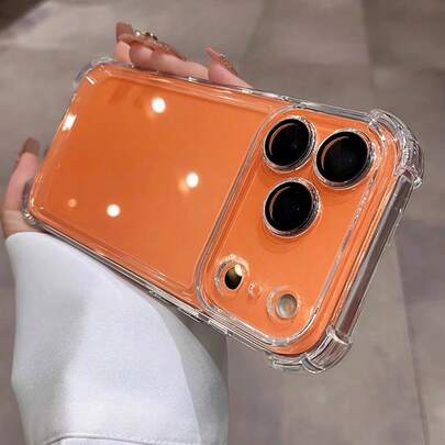 Transparent TPU Anti-Drop Phone Case Compatible With IPhone 17/17 Air/17 Pro/17 Pro Max, Also Fits S26Ultra S25Ultra A55 A56 S25Ultra A16 A17 S24FE S25FE And Other Models, Transparent Edge Airbag Shock-Proof Phone Case, Protective Edges, Shock-Proof And Anti-Scratch, Transparent Phone Case Also Compatible With IPhone 16/15/14/13/12/11 PRO MAX Plus/SE/7/8 Plus, 17 Pro Max Apple Phone Case, Anti-Drop, Shock-Proof, Christmas Gift