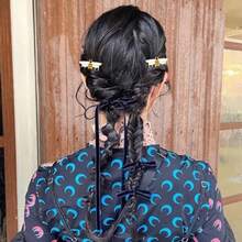 QY- Hair Side Combs French Teeth Hair Combs For Women Girl Hair Decorative Hair Pins For Styling Metal Hair Fork Comb Gold Hairpins Cute Hair Accessories Gift For Thin Hair Fine Hair Bee -6108 - 如圖 - 查看 4