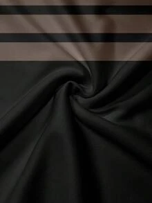 男士拼接撞色条纹印花长袖 Polo 衫，秋季款 - 彩色 - 查看 4