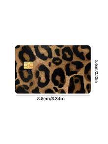 Leopard Print Glitter Card Stickers, Glitter Card Holders, Dubai Luxury Style, Cool Crystal Frosted Starry Silver Shiny Solid Color Stickers, Suitable For Credit Cards, Debit Cards, Transportation Cards, Access Cards, With Waterproof Function - Multicolor - View 8