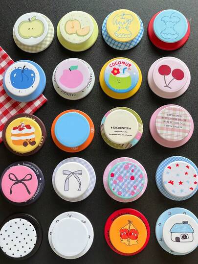 1 Cartoon Fruit Matte Magnetic Phone Sliding Stand, Retractable Desktop Support Stand, Fruit Magnetic Stand