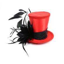 1pc Mini Top Hat Headband Fascinator Hat Women Hats Mini Hat Top Hat Tea Party Headwear Costume Hat For Women, Wedding Items, Hair Accessories, Derby Hat, Gifts, Gala Night - Multicolor - View 10