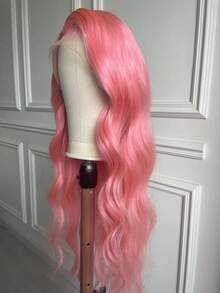 Pink 13X4 HD Lace Front Wigs Human Hair 250 Density Body Wave Glueless Wigs Human Hair Pre Plucked With Baby Hair Brazilian Water Wave Human Hair Wig For Women Swiss HD Natural Looking - 粉色 - 查看 1