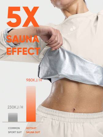 HOTSUIT Chaqueta de sauna para mujer, conjunto de sudadera, camisa de sauna, camisa de gimnasio, top de entrenamiento de sauna, top de gimnasio, ropa de gimnasio, ropa deportiva, conjunto de sauna, top de sauna, regalo de San Valentín
