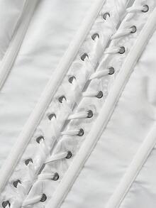 Women's Plus Size Body Shaping Tops, Women's Corsets, Halloween Dresses, Christmas Costumes, Holiday Parties - White - View 8