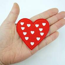 Heart Patch Red Heart Iron On Patches Heart Embroidery Patches Applique Repair Clothes Decoration - 1 - View 4