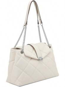 ¡RecomendadoNine West Layloni Shoulder Satchel Nine West, diseñador, , hombro mujer¡Top de Temporada - Marfil - Ver 1