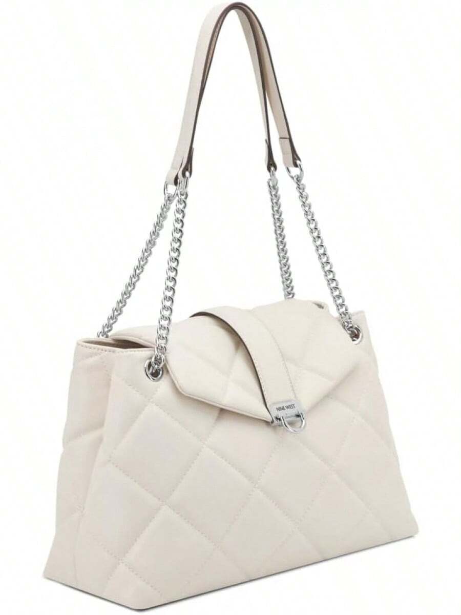 ¡RecomendadoNine West Layloni Shoulder Satchel Nine West, diseñador, , hombro mujer¡Top de Temporada - Marfil - Ver 1