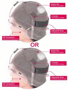 bling hair 100%真人发360°全蕾丝前假发，波浪卷发假发，预先拔毛，包含婴儿发，自然发质，波浪卷发假发，360°全蕾丝前假发，真人发假发 - SNatural - 查看 8