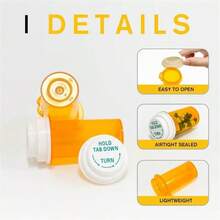 5pcs/10pcs Pill Bottles, 45ml Pill Boxes, Portable Home & Travel Pill/Capsule Organizer Containers