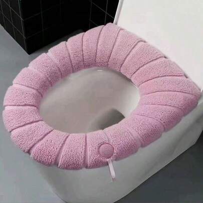 1pc Autumn New Thick Universal Toilet Seat Cushion, Suitable For Various Types Of Toilet Cushions, Thickened Bathroom Toilet Seat Cover Cushion, Washable Bathroom Decoration For Autumn Decoration (Please Use A Brush To Clean)