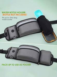 Bolsa para perro con dispensador de bolsas para excremento incorporado, bolsa para premios para entrenamiento 2 en 1, bolsa de entrenamiento para perros, portabotellas de agua, cinturón de cintura con manos libres para clase de cachorros - Artículos para mascotas - Bolsa de entrenamiento