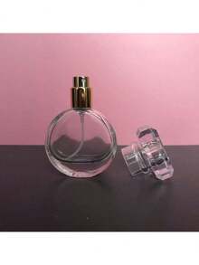 1 pieza Botella ovalada de 25ml para descarga de perfume, elegante botella rociadora cosmética, botella de muestra, botella rociadora recargable portátil apta para perfume, desinfectante, tónico