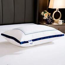 2 Pack Hotel Quality Pillow Checked Ultra Plush Soft Home Bed Pillow, Bed Pillows For Sleeping, Machine Washable, Suitable For Homestays, And Households, Suitable For Those Sleeping On The Back, Abdomen, Or Side - Multicolor - View 11