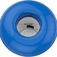 5 英寸自动浮动泳池和水疗药丸分配器、游泳池消毒自动加药装置、药丸浮子、浮动加药装置、泡腾片浮动水药丸盒 5 英寸 - 耐用塑料可调节化学进料器，带有易于安装的孔，蓝白设计适用于氯化药片和泳池维护，持久耐用的材料