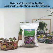Natural Organic Colorful Leca Balls 2LBS Plants, 8mm - 10mm Ceramsite Clay Pebbles Indoor Potting Garden Soil Orchid, Succulents, Hydroponics, Decoration, Drainage 2LBS, Colorful, 1 - 2LBS + Nhiều màu + 1 - Xem 7