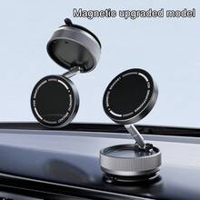 WOWSSYO Suport magnetic pentru telefon auto cu vid, tijă de susținere din aliaj de zinc, compact și portabil, forță magnetică puternică fixată ferm, suport pentru telefon mobil nu numai pentru utilizare în mașină, ci și pentru diverse scene. Compatibil cu iPhone, telefon Android, cadou pentru ziua de naștere, familie, accesorii auto pentru prieteni