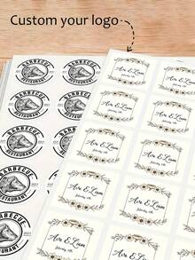 Custom Logo Stickers, Personalized Business, Wedding, Packaging Labels, Personalized Stickers, Party Stickers,Birthday Stickers,Christmas Stickers,Thanksgiving Stickers,Holographic Sticker,Transparent Stickers, Simple Aesthetic Design, Event Decorations, Waterproof Labels, For Commercial, Events, Branding