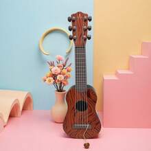 Toy Guitar, Playable Guitar Model, Realistic Guitar, Musical Instrument, Red, White, Holiday Gift, Christmas, Halloween