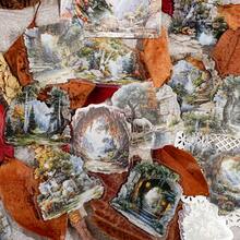 20 张/包复古山河主题贴纸，创意美学装饰贴纸，DIY 剪贴簿工艺材料，节日礼物，个性化文具用品