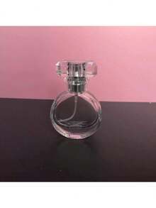 1 pieza Botella ovalada de 25ml para descarga de perfume, elegante botella rociadora cosmética, botella de muestra, botella rociadora recargable portátil apta para perfume, desinfectante, tónico