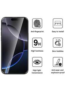 4pcs Full Coverage High Definition Tempered Glass Screen Protector, Compatible With IPhone 7/ 8/ 7PLUS/ 8PLUS/ XR/ 11 /12 /12Pro /13/ 14 /13Pro /14Pro /15 /15Pro/ 12mini /13mini/ X /XS/ 11Pro/ Xsmas /11promax /12Promax /13Promax/ 14plus /14Promax/ 15plus/ 15Promax/ 16 /16PLUS/ 16PRO /16PROMAX - Clear - View 3