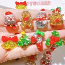 8pcs/ Sets Of Mini Christmas Fridge Magnets, Christmas Tree, Santa Claus, Cute Decorative Magnets, Personalized Refrigerator Magnets For Kitchen Office Whiteboard Lockers And Dishwasher, Kitchen Decor, Home Decor