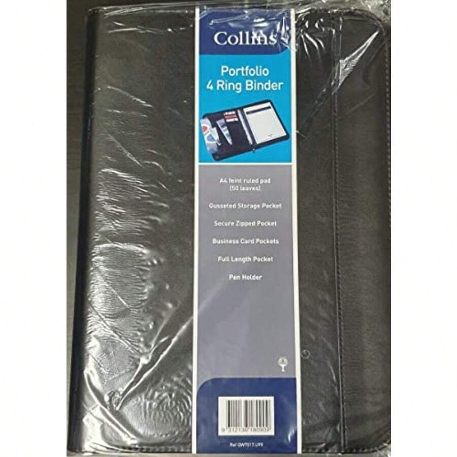 Collins 4 Ring Binder Portfolio With A4 Notepad 360 X 260 Mm Size for ...