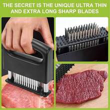 Kitchen Gadgets 1pc Meat Tenderizer Needle & Pork Shredder & Stainless Steel Meat Pounder Tool For Kitchen Bbq Steak & Chicken  Gadgets Tools Christmas Stuff Cooking Christmas - màu đen - Xem 3