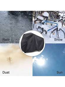 PUBAMALL Funda de Bicicleta - Resistente al Agua y Anti-- Cubiertas de Almacenamiento para Bicicletas de montaña y Carretera - Negro - Ver 3