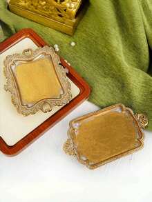 Vintage Gold Jewelry Tray, Rustic Ring Dish, Antique Brass Earring Necklace Tray, Cute Small Jewelry Dish, Home Decor Gift, Mini Jewelry Display Stand, Gift For Her