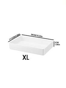 1pc/5pcs/10pcs Exquisite Transparent Desktop Cosmetic Storage Box For Girls, Makeup Organizer For Eye Shadows, Brushes, Lipsticks, Dressing Table Drawer Dividers, Free Combination Storage Box - White - View 11