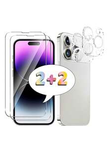 2Pcs Of High-Definition Tempered Glass, 2lens Films, Compatible IPHONH 16 PLUS 15 PRO 15 MAX 16 PLUS 16 PRO 16 MAX 16E 17 PRO 17 PRO 17 MAX 17 AIR Multipack Tempered Glass