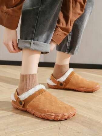 Unisex minimalistiska barfotaskor, bred tåbox, noll dropp, bruna, lämpliga för pendling, dagligt bruk, bred tådesign, varma på vintern, mjuka och bekväma, lämpliga för resor, arbete, fritid, halkfria, lätta hemmatofflor