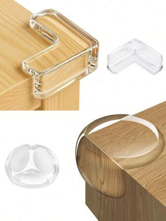 1/4/12pcs Transparent Table Corner Protectors - Thickened Design - Pet Safety Bumper, Anti-Slip Furniture Edge Guards For Tables, Chairs, Beds - Avoid Bumps (Round, L-Shaped)