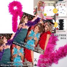 Pink Bulk Feather Boas 35g 2 Yards Boa Feathers For Christmas Tree Women Dancing Craftting Party And Festival Decoration Hot Pink - 熱粉色35克 - 查看 1