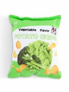 1pc Dog Toy Plush Squeaky Chew Toy With Potato Chip Pattern, Suitable For Small Dogs - Multicolor - View 11