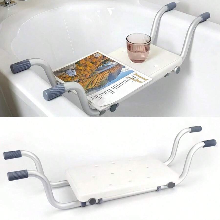 Adjustable Shower Bath Seat Chair Stool Bench Non-Slip For Disabled Elder - White - View 1