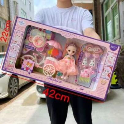 Kit de Mini Muñeca BJD Articulada Mediana 43 cm Con Accesorios y Estilos