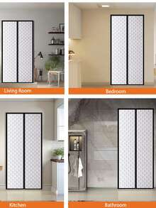 1 pezzo Tenda magnetica per porta invernale migliorata - Isolamento termico premium e parainvento con chiusura magnetica silenziosa, installazione facile senza foratura, mantiene fuori l'aria fredda e dentro il calore per un ambiente accogliente e confortevole, ideale per camera da letto, soggiorno e cucina