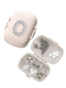 1pc Portable Dual Layer 8 Slot Pill Box, Mini Compact Pill Organizer - Pill Case Tablet Storage Container, Weekly Pill Box, Medication Dispenser - Multicolor - View 30