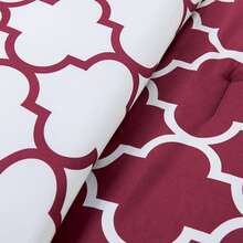 Elegant Comfort All Season Ultra Soft 3pcs Geometric Trellis Comforter Set, Down Alternative Breathable And Comfortable Quilt Luxury Hotel Quality 3 Piece Full/Queen, King/California King And Twin/Twin XL Size Bed Includes 1 Comforter And 2 Pillowcases Bedding Set, Christmas Decorations Gifts, Cozy Winter Styles, Holiday Décor - 酒紅色 - 查看 4