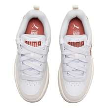 Puma 男女通用舒适休闲系带低帮运动鞋，Park Lifestyle SD 轻便户外运动鞋，适合日常穿着 - 彪馬白-磚紅-暖白 - 查看 4
