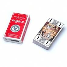 1副杜卡尔塔罗牌，78张牌塔罗牌，法国塔罗牌游戏 - 紅色 - 查看 6