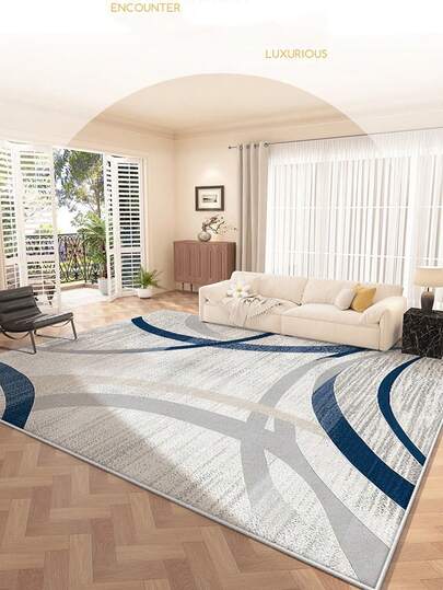 1 件现代简约抽象 - 欧洲设计感几何图案地毯，100% 涤纶，奢华古典风格 - 仿羊毛材质，家用地毯，适用于客厅、卧室、宿舍、入口、露台，可机洗，四季大尺寸垫子，美观的家居装饰